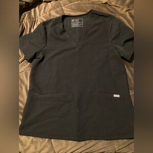 Figs brand, size large, black scrub top